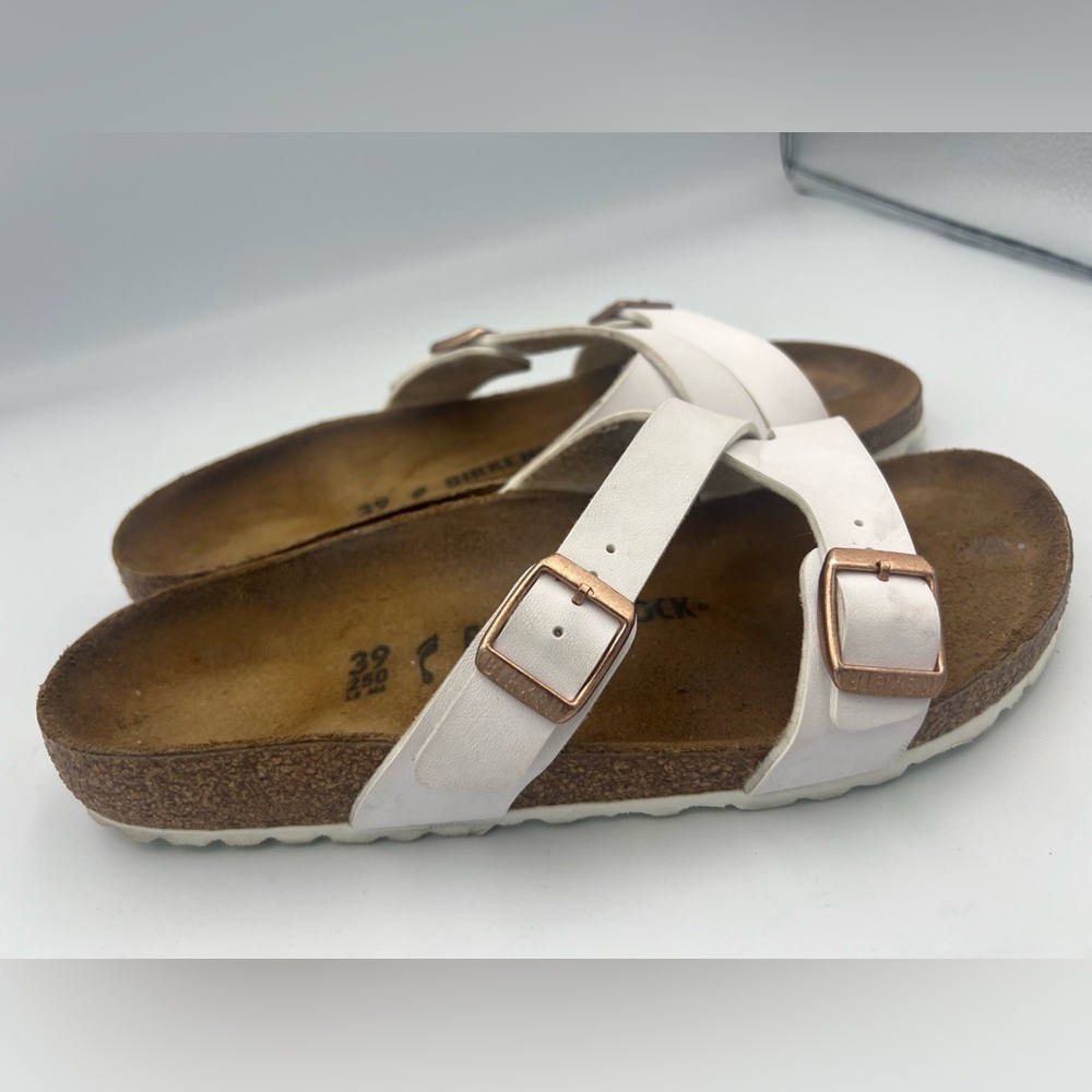 BirkenstockYao Balance White Leather Sandals Women’s Size EU39